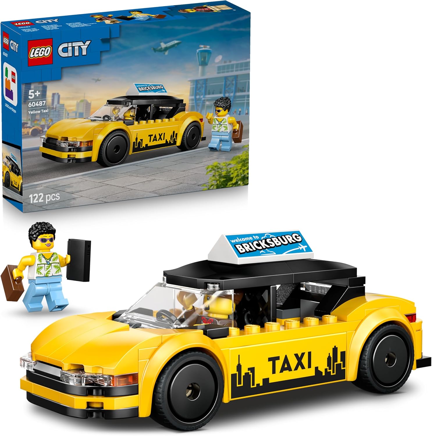 Detalle de LEGO City Yellow Taxi 60487 EV kit