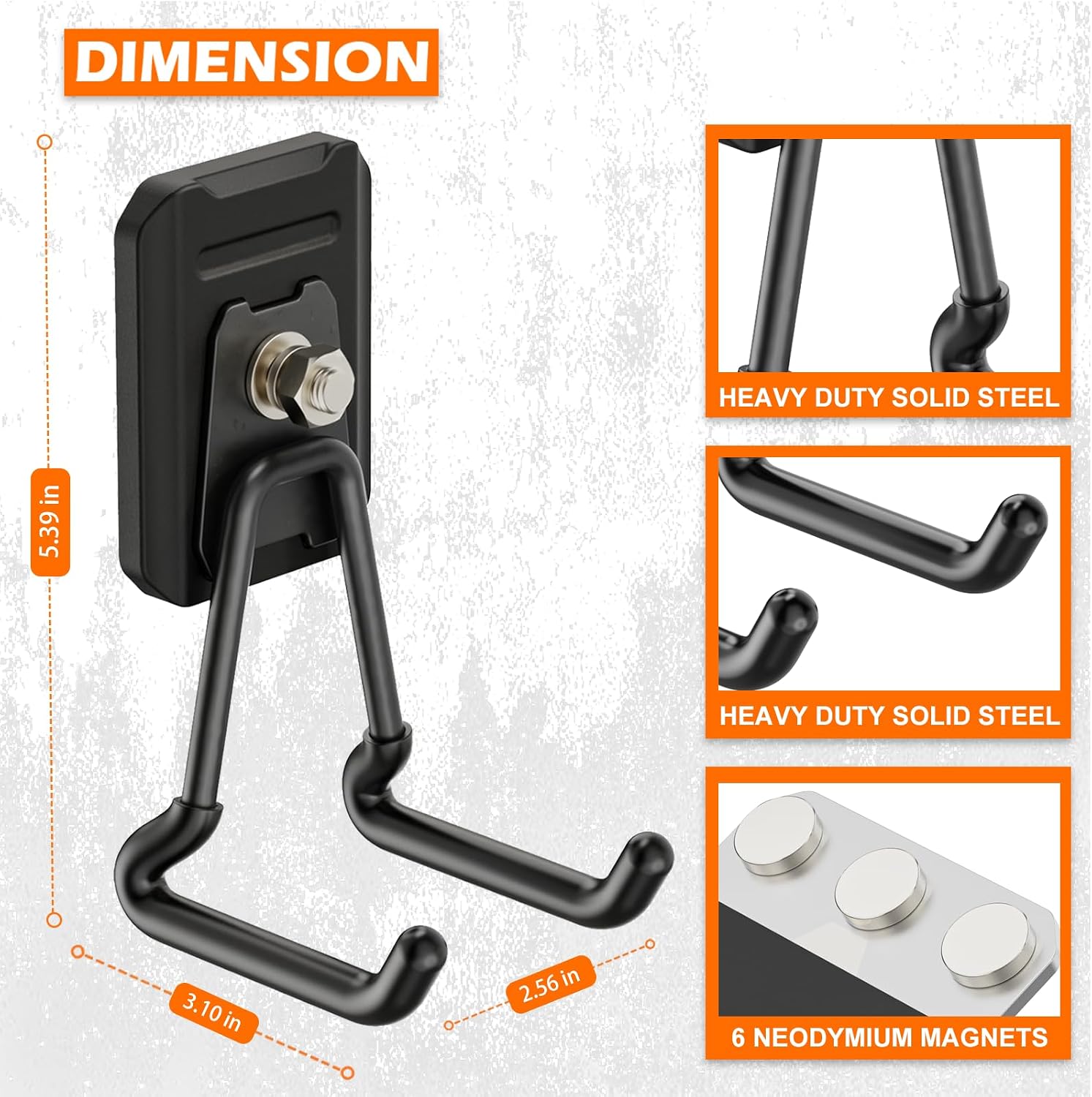 Detalle 2 de SKNOOY Magnetic Garage Hooks