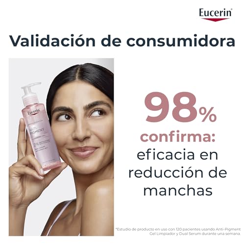 Detalle de Eucerin Anti-Pigment Gel Limpiador Facial (400 ml): exfoliante diario para una piel más luminosa y uniforme