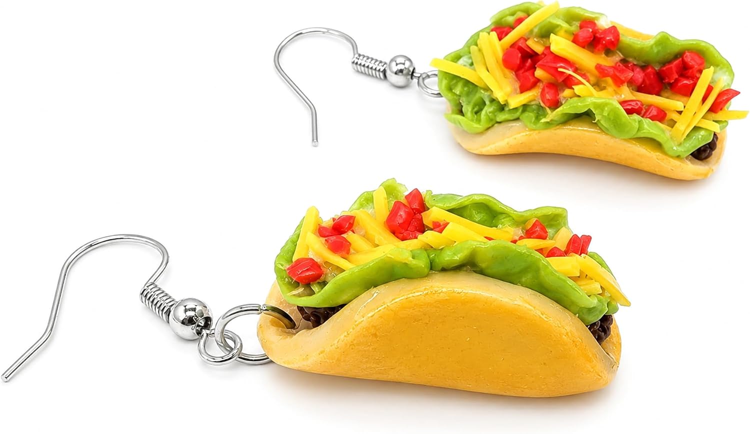 Detalle de Polymer Clay Taco Dangle Earrings