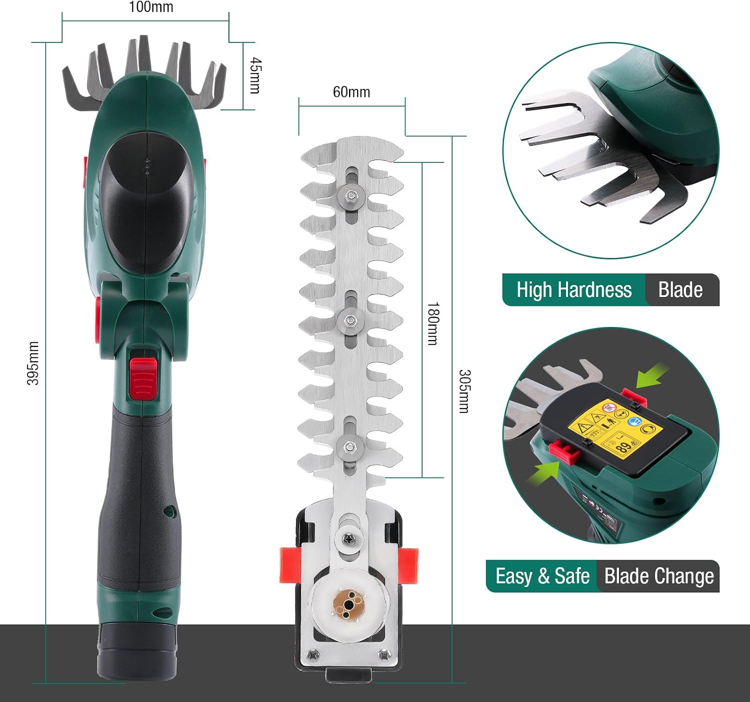 Thumbnail 2 de POSENPRO 12V Cordless Grass Shears: 2-in-1 Hedge Trimmer & Grass Cutter