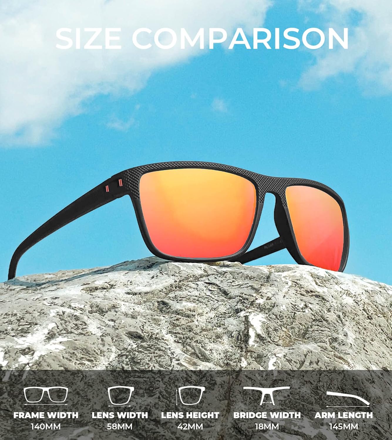 Detalle 2 de KALIYADI Polarized Sunglasses for Men UV Protection 🕶