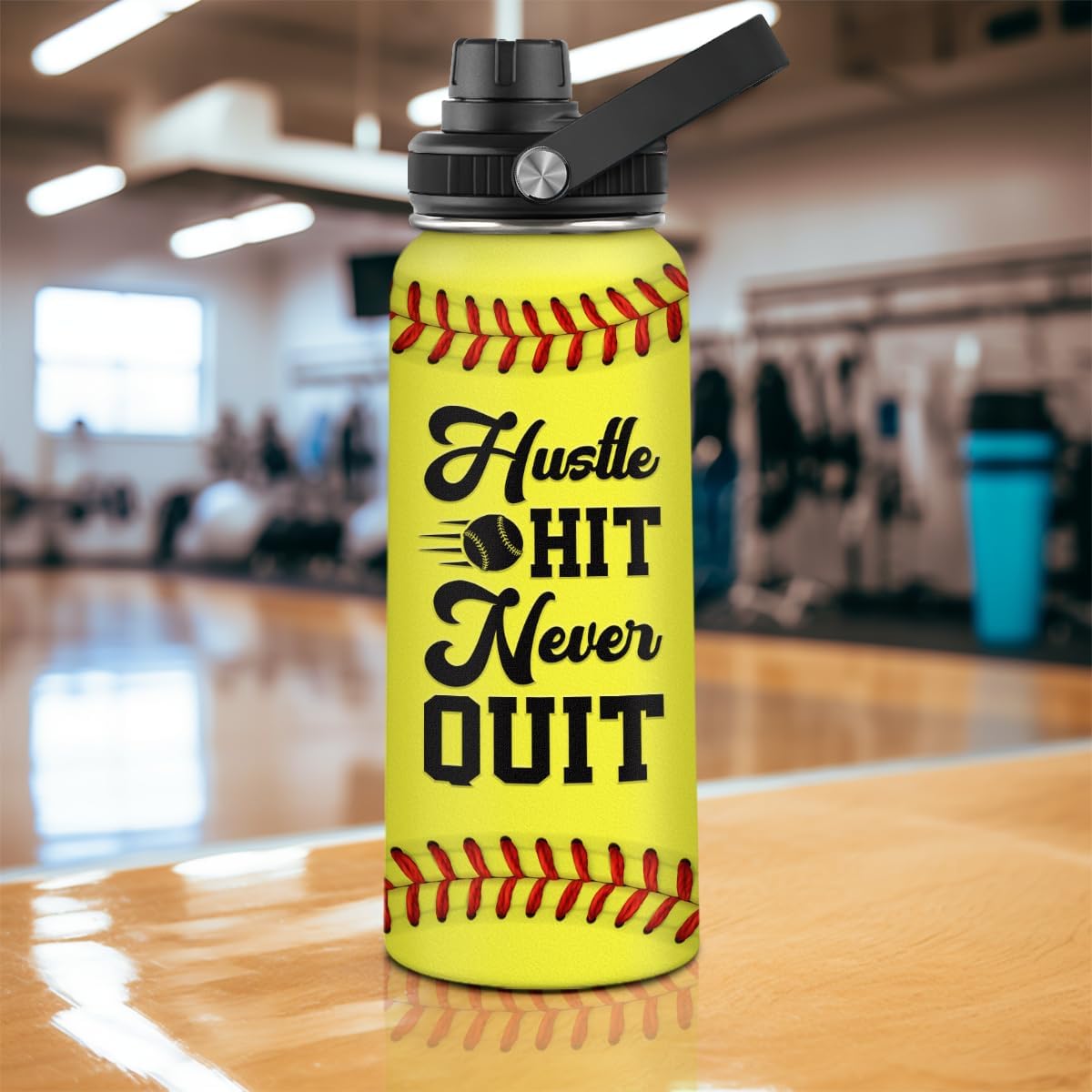 Detalle 2 de SANDJEST SJ-DW-SS-WB32CL 32 oz Insulated Stainless Steel Softball Bottle