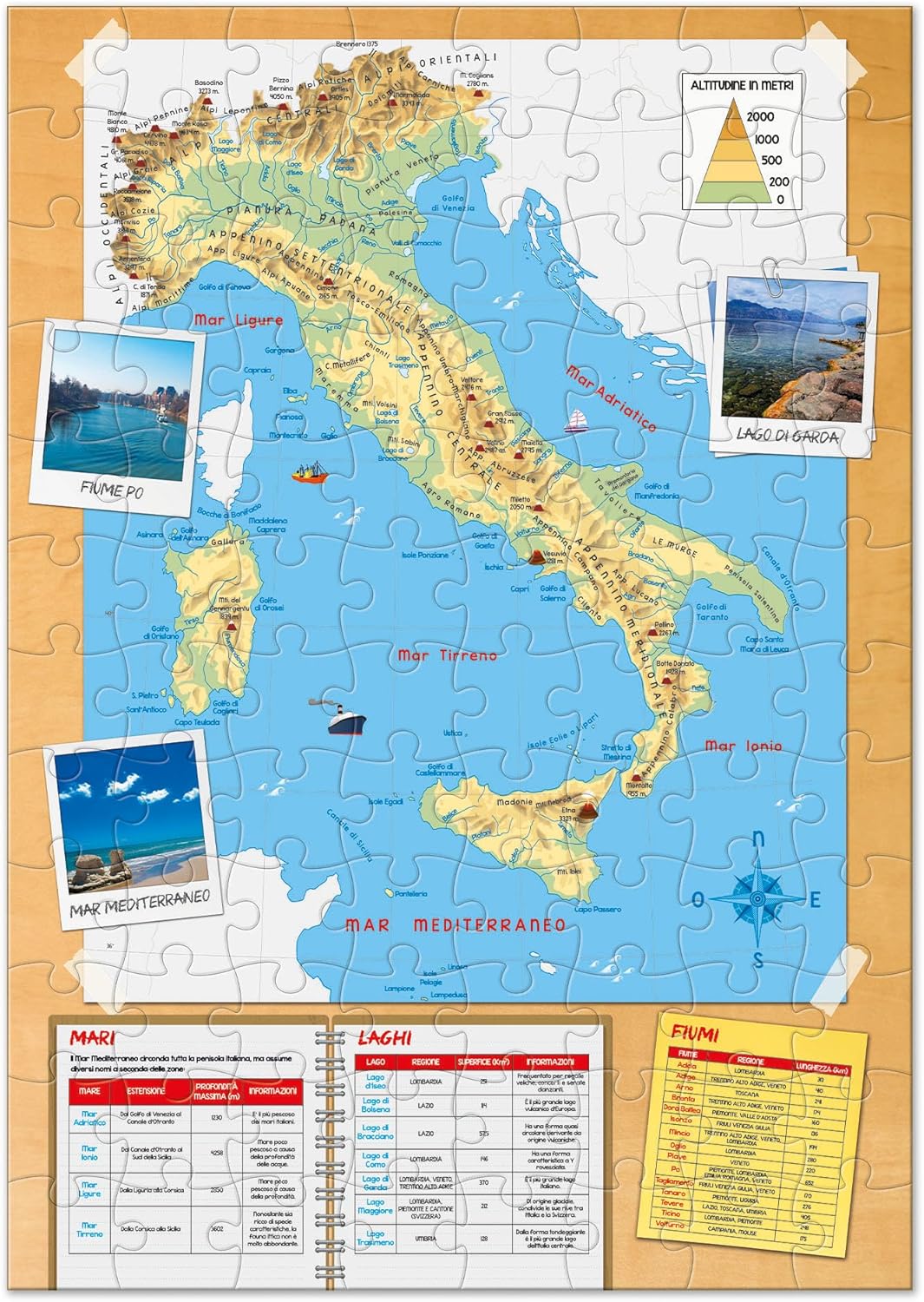 Thumbnail 5 de Clementoni Sapientino Più 16594 Scopriamo L’Italia Smart: puzzle cartina fisica e politica + gioco carte