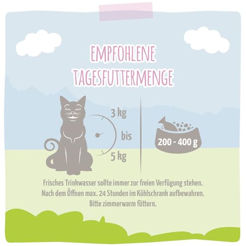 Detalle de MjAMjAM Premium Nassfutter für Katzen – saftiges Huhn und Wildlachs (6 x 400 g) getreidefrei