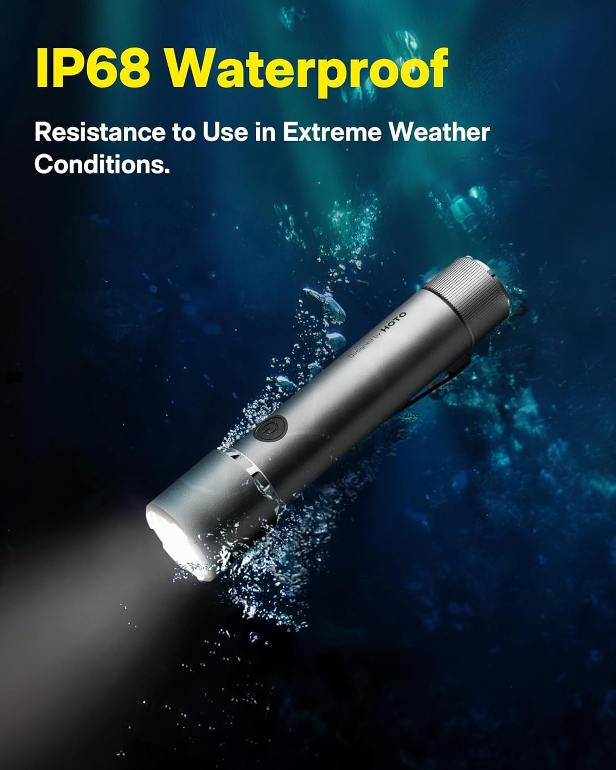 Thumbnail 4 de HOTO Torcia LED Potente Professionale: torcia tattica ricaricabile IP68 con 5 modalità – compagna affidabile per emergenze, outdoor e campeggio