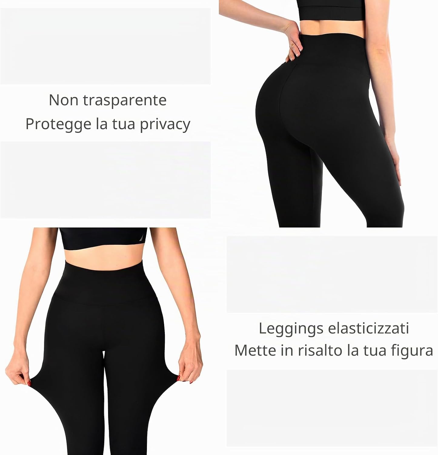 Detalle 2 de Sinophant Leggings vita alta 3 pezzi