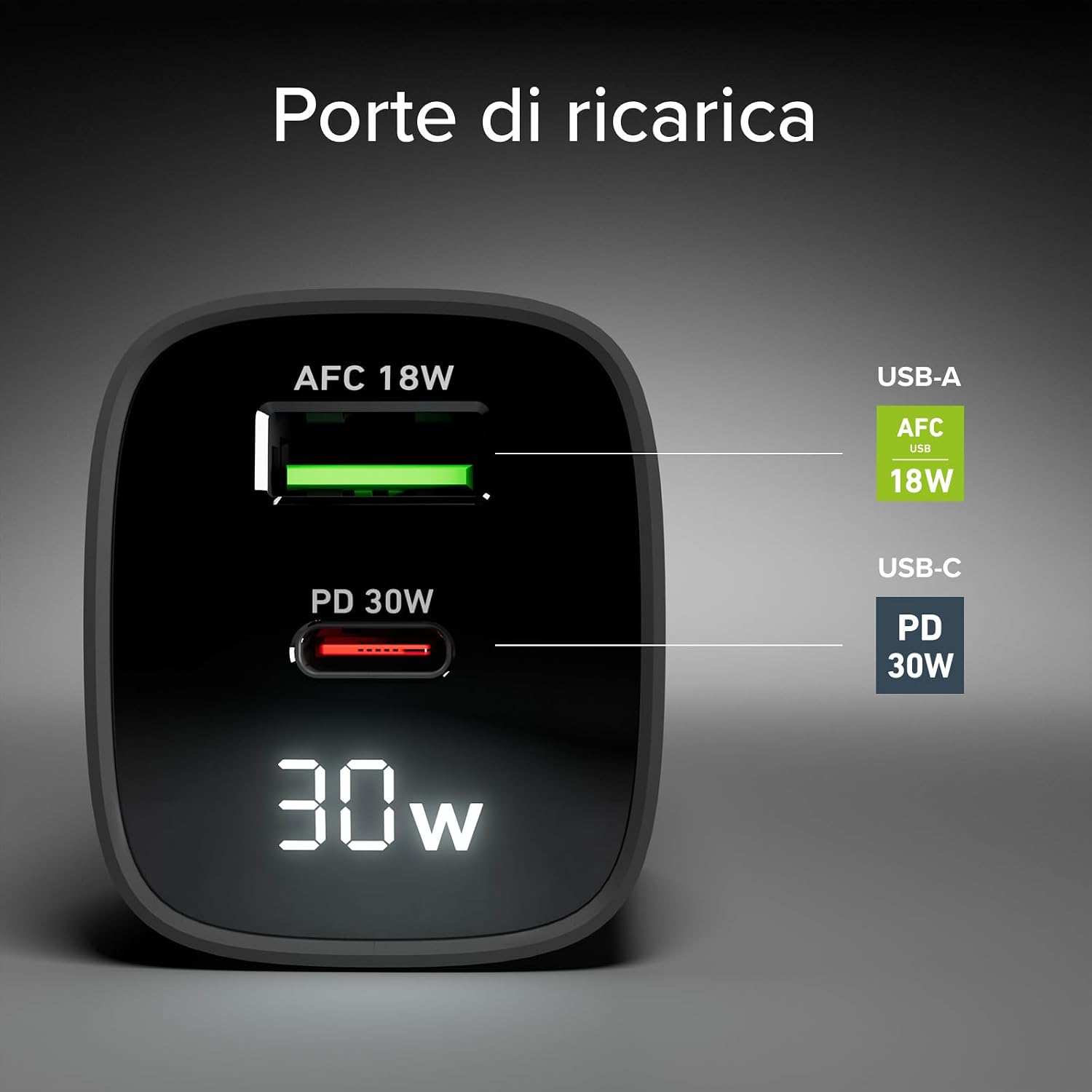 Thumbnail 2 de SBS Alimentatore LCD USB-C 30W GaN PD