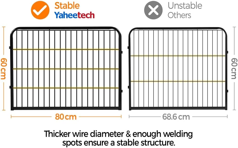 Thumbnail 4 de Yaheetech Welpenauslauf 8×80×60 cm