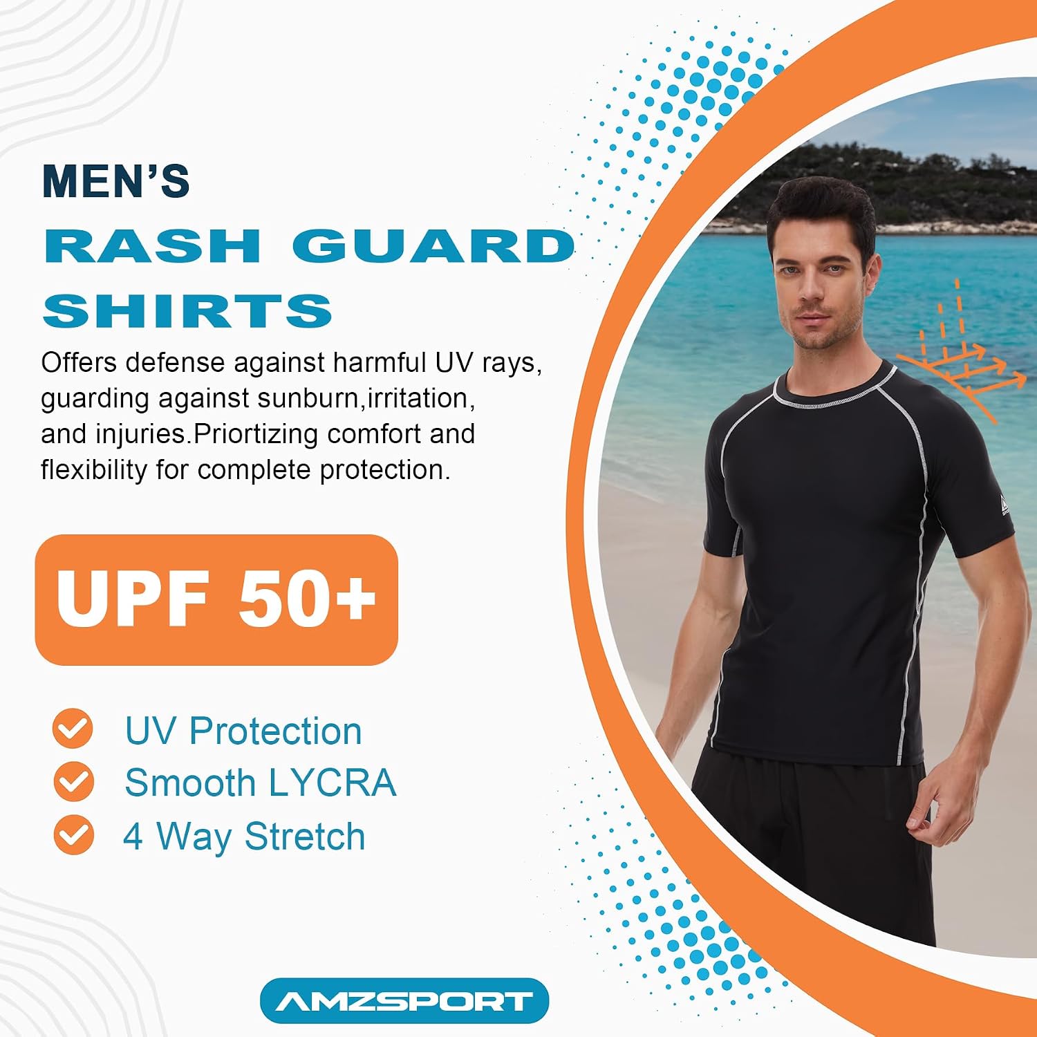 Thumbnail 3 de AMZSPORT Maglietta Rash Guard UPF 50+