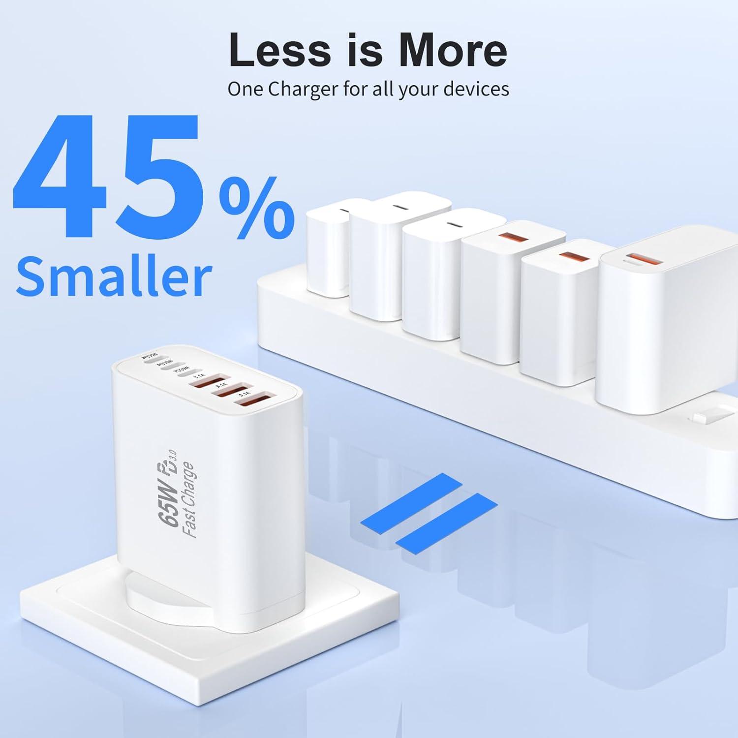 Detalle 2 de USB-C fast charge 65W 6-port charger