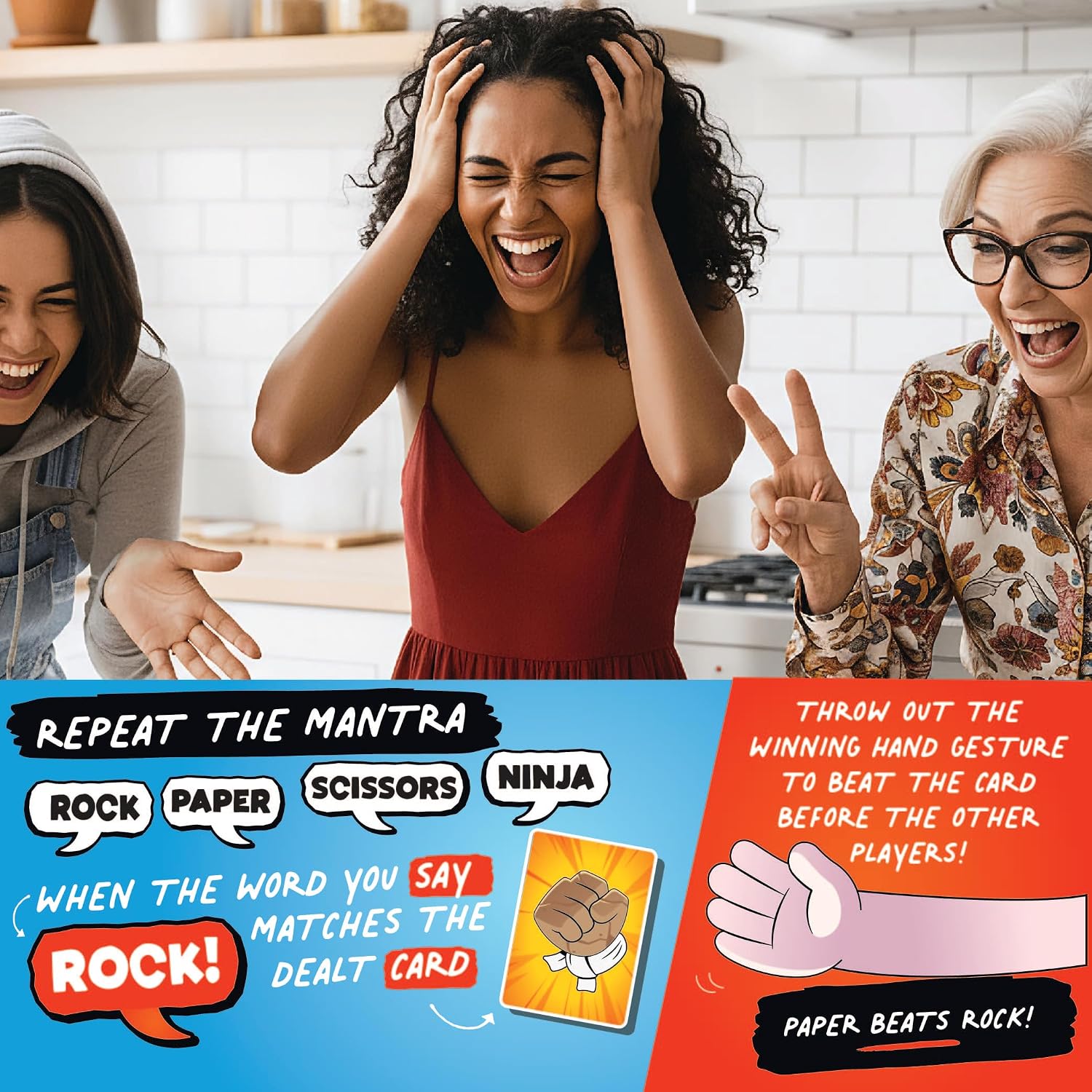 Detalle de Format Games Rock Paper Scissors Ninja Card Game 🎲