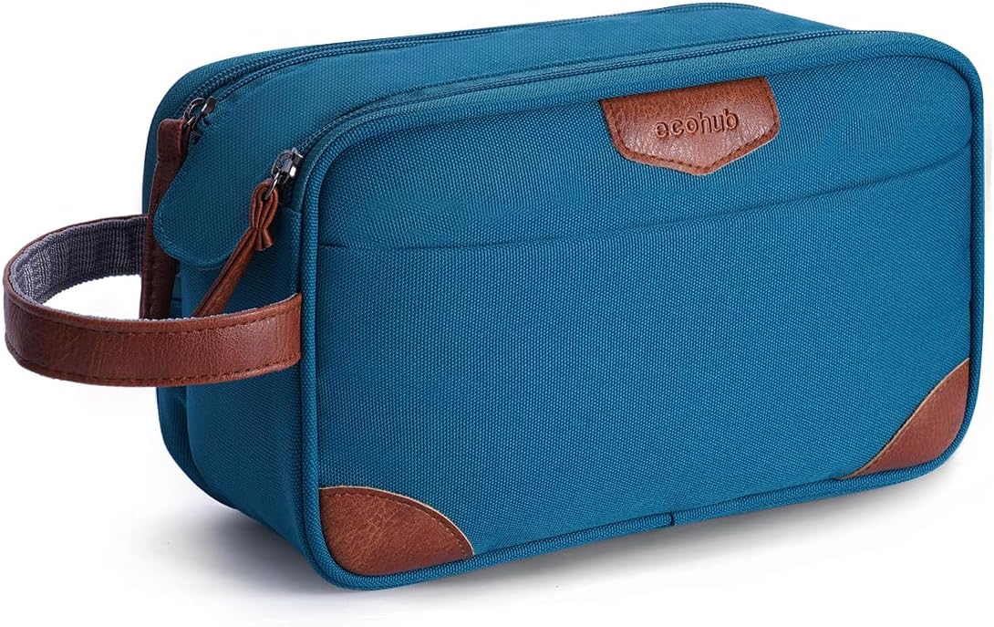 Detalle de ECOHUB Wash Bag for Men – Water-Resistant Travel Toiletry Bag with Wet Pocket