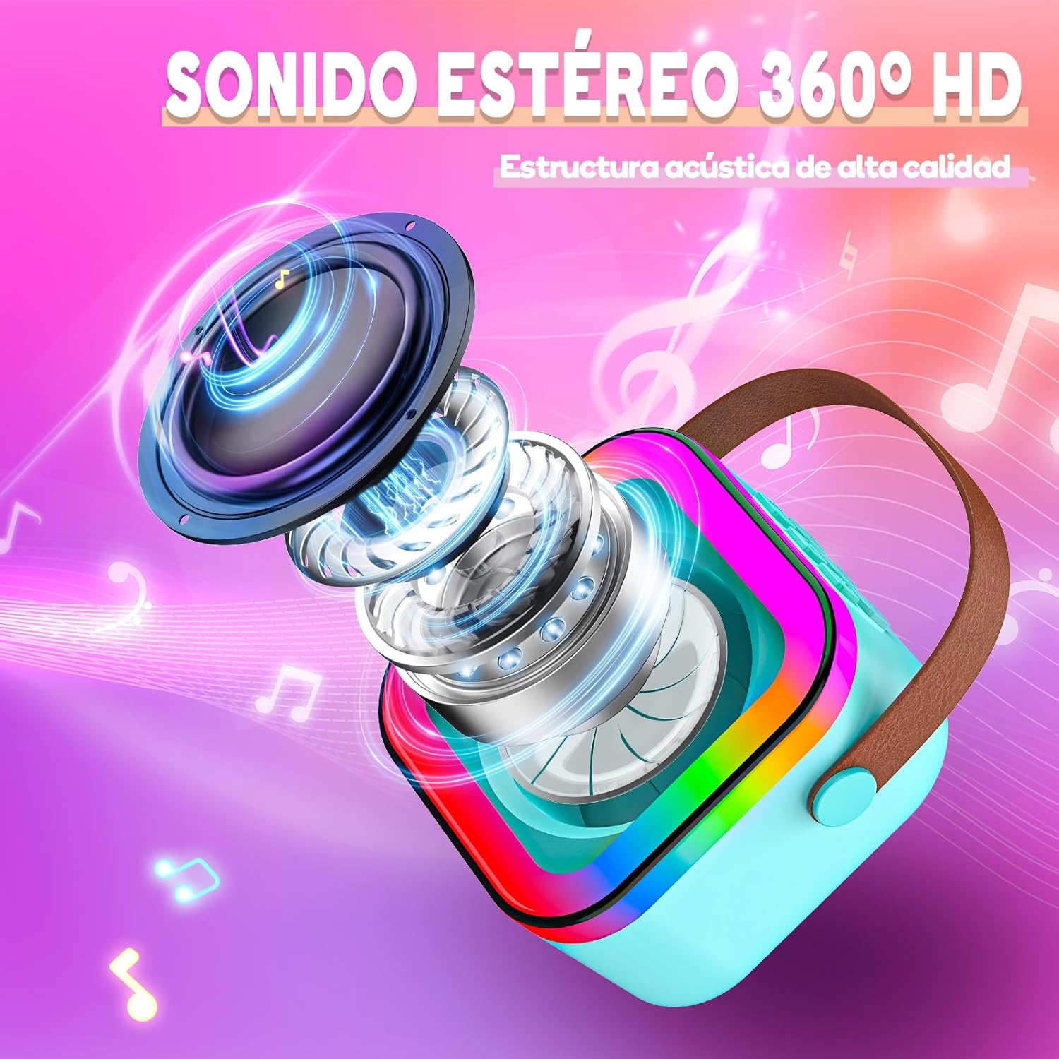 Thumbnail 3 de Dislocati Karaoke con 2 micrófonos Bluetooth
