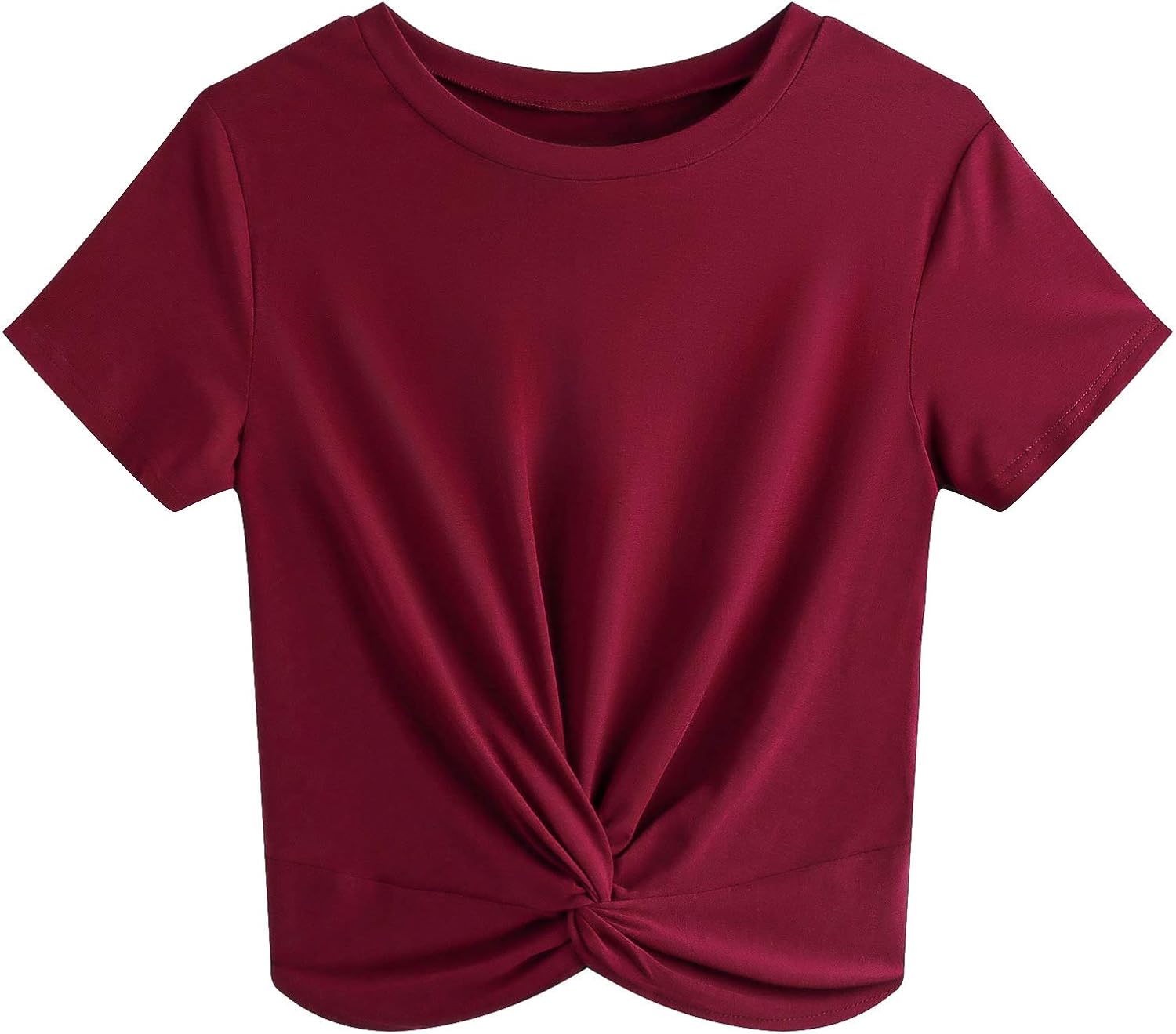 Thumbnail 6 de JINKESI Women's Summer Short Sleeve Crop Top with Twist Front