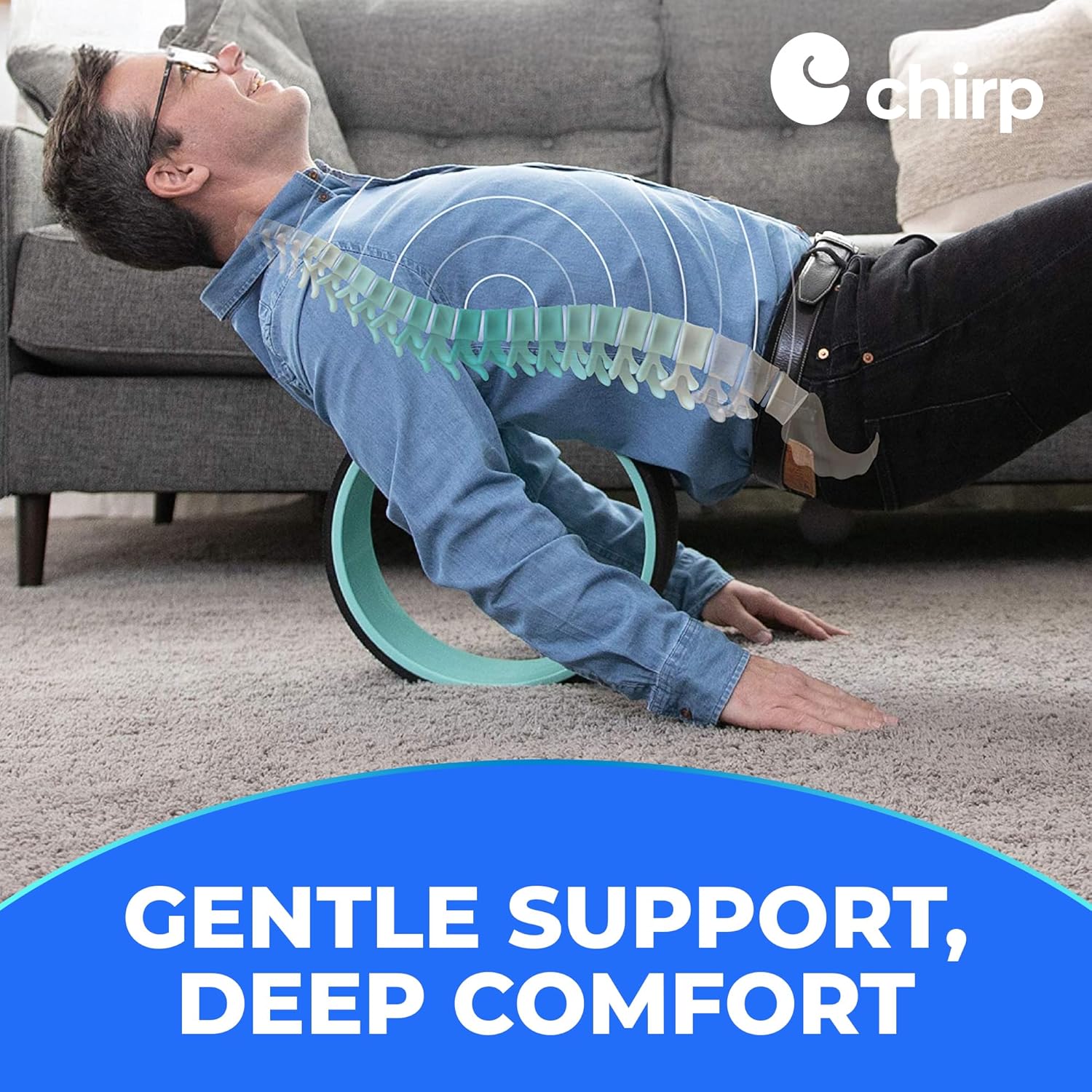 Thumbnail 6 de Chirp Wheel Foam Roller (10-Inch Mint) for Targeted Back & Neck Relief