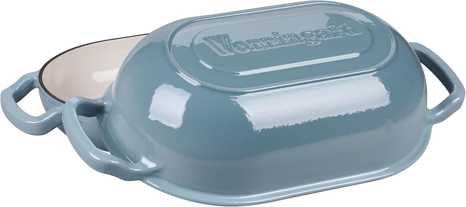 Thumbnail 3 de VORRINGARD Enameled Cast Iron Sourdough Bread Oven (Dutch Oven) with Lid, 5QT, Sea Salt