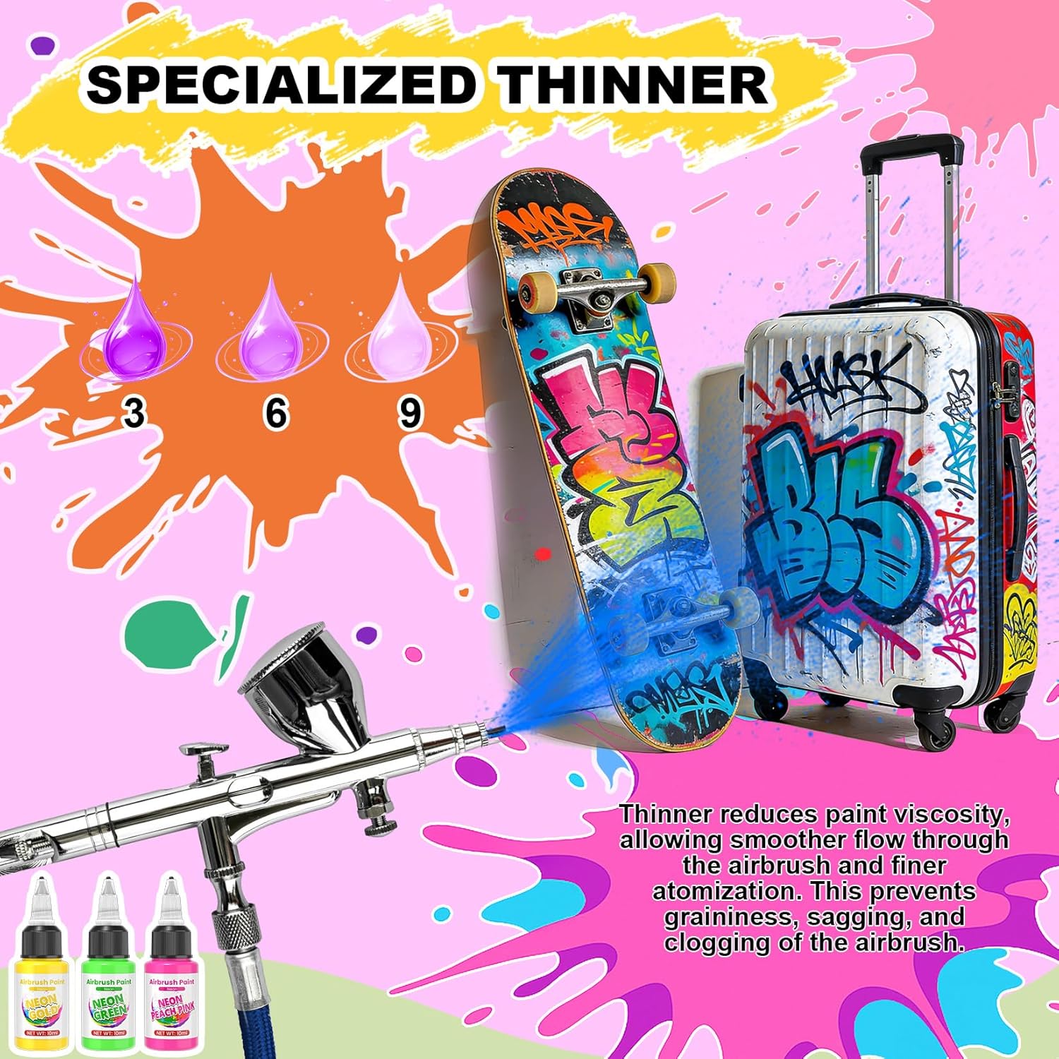 Thumbnail 5 de Airbrush Paint Set, 72 Colors