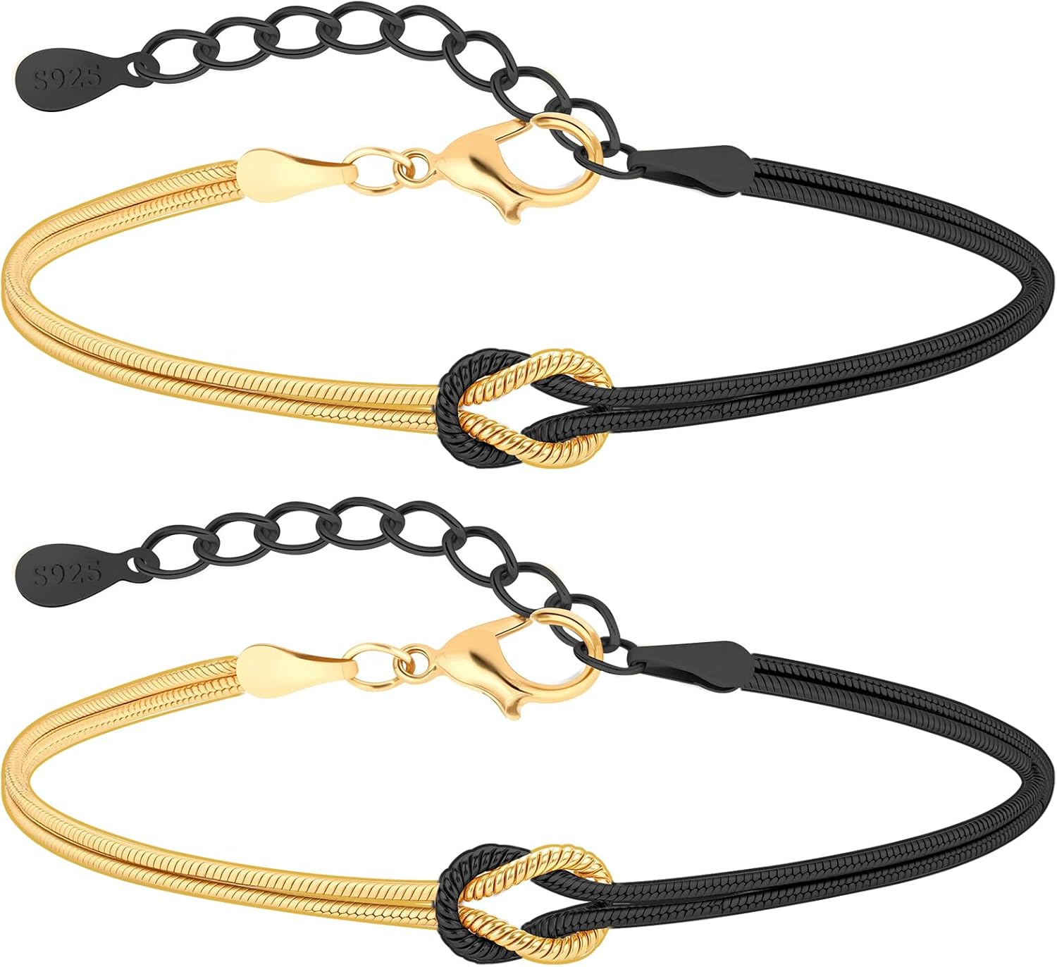 Thumbnail 6 de J.Fée set da 2 bracciali “amicizia” in argento 925 (coppia) regolabili