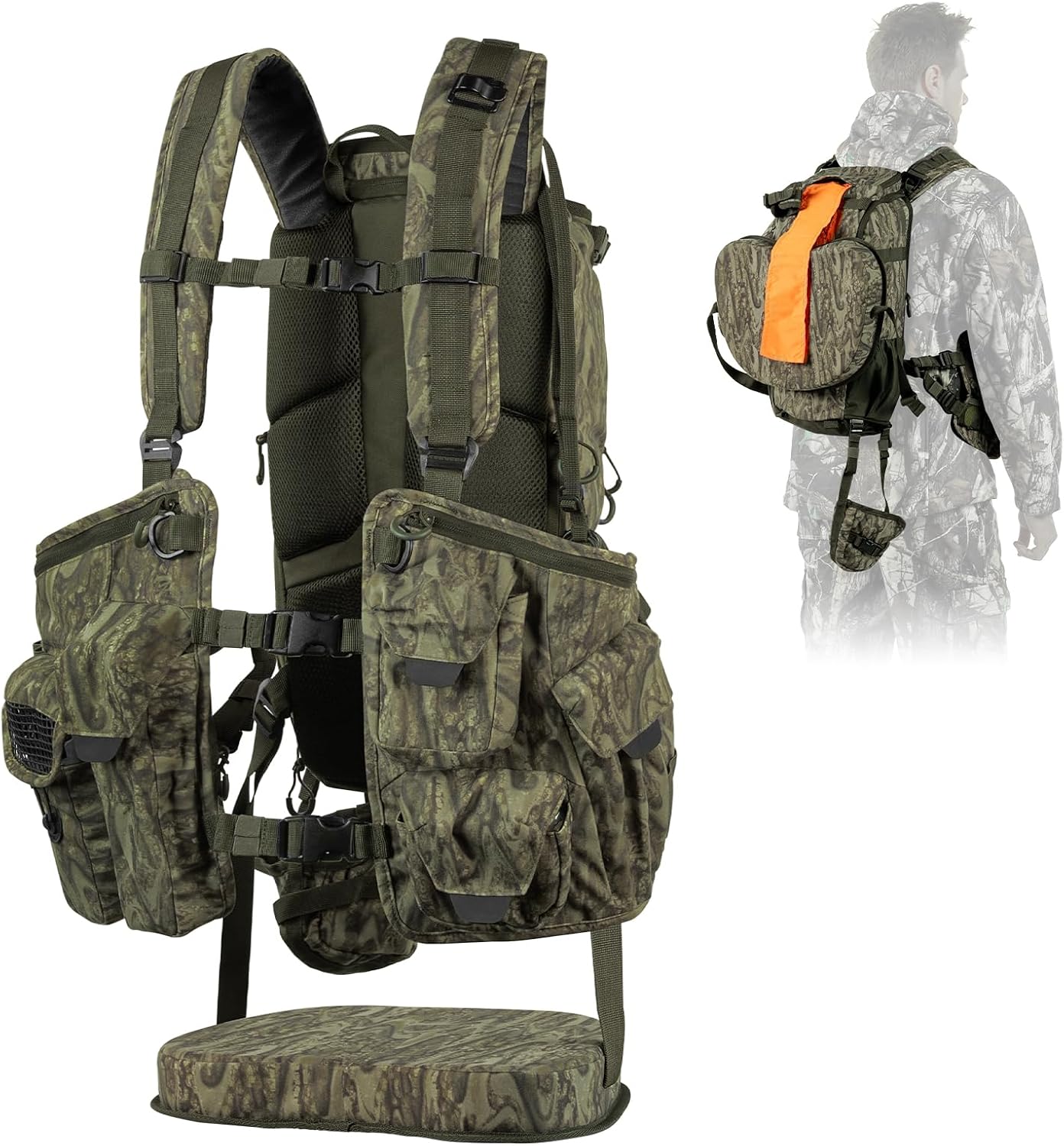 Extremus BearHauler Turkey Hunting Vest (Convertible Daypack) by KastKing