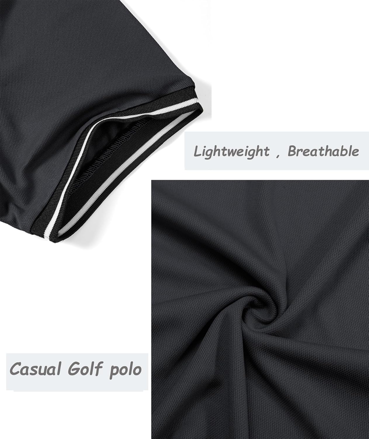 Thumbnail 4 de JACKETOWN lot de 3 polos de golf manches courtes respirants pour adulte
