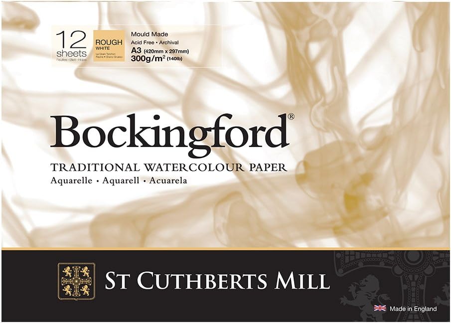 Thumbnail 4 de BOCKINGFORD ST Cuthberts blocco carta per acquerello A4, 12 fogli, 300 g/m², satinata