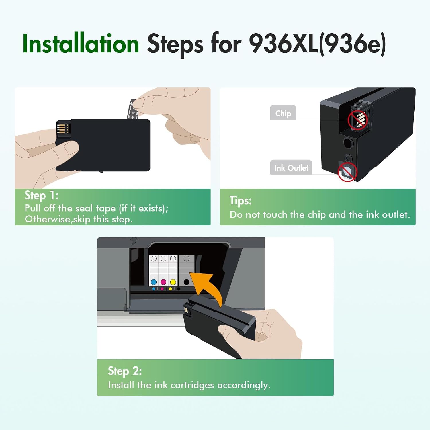 Detalle 2 de Toner Bank 936XL 936 Ink Cartridge Combo Pack, High-Yield 4-Pack