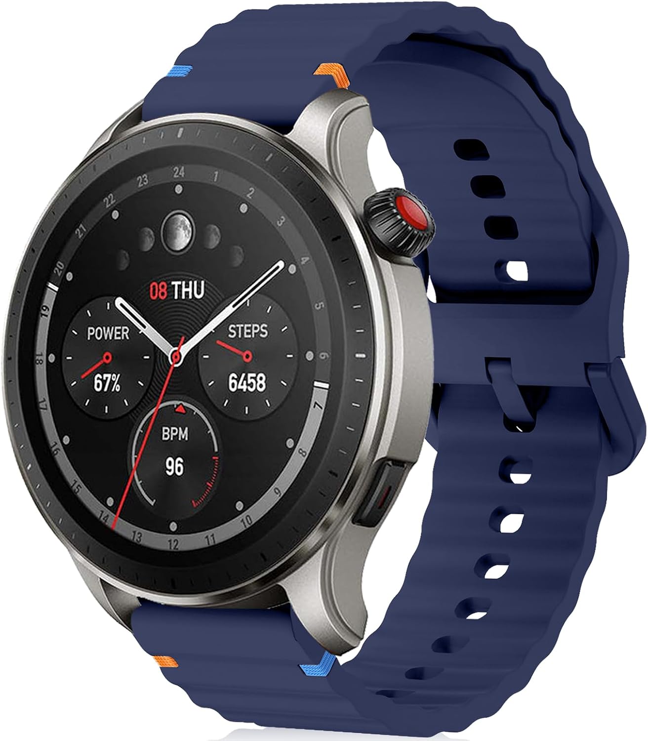 Detalle de RosMank 22mm Silicone Watch Band – Versatile Replacement for Amazfit and More