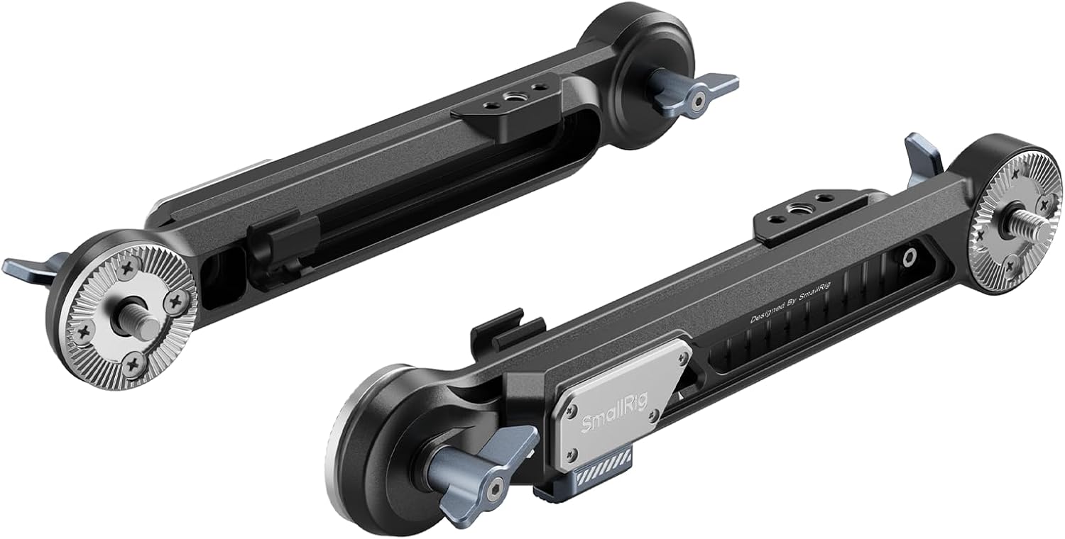 Detalle de SmallRig Shoulder Rig Extension Arm Adapter with ARRI Rosettes (Pack of 2) – 196–266mm, One-Touch Length Adjust