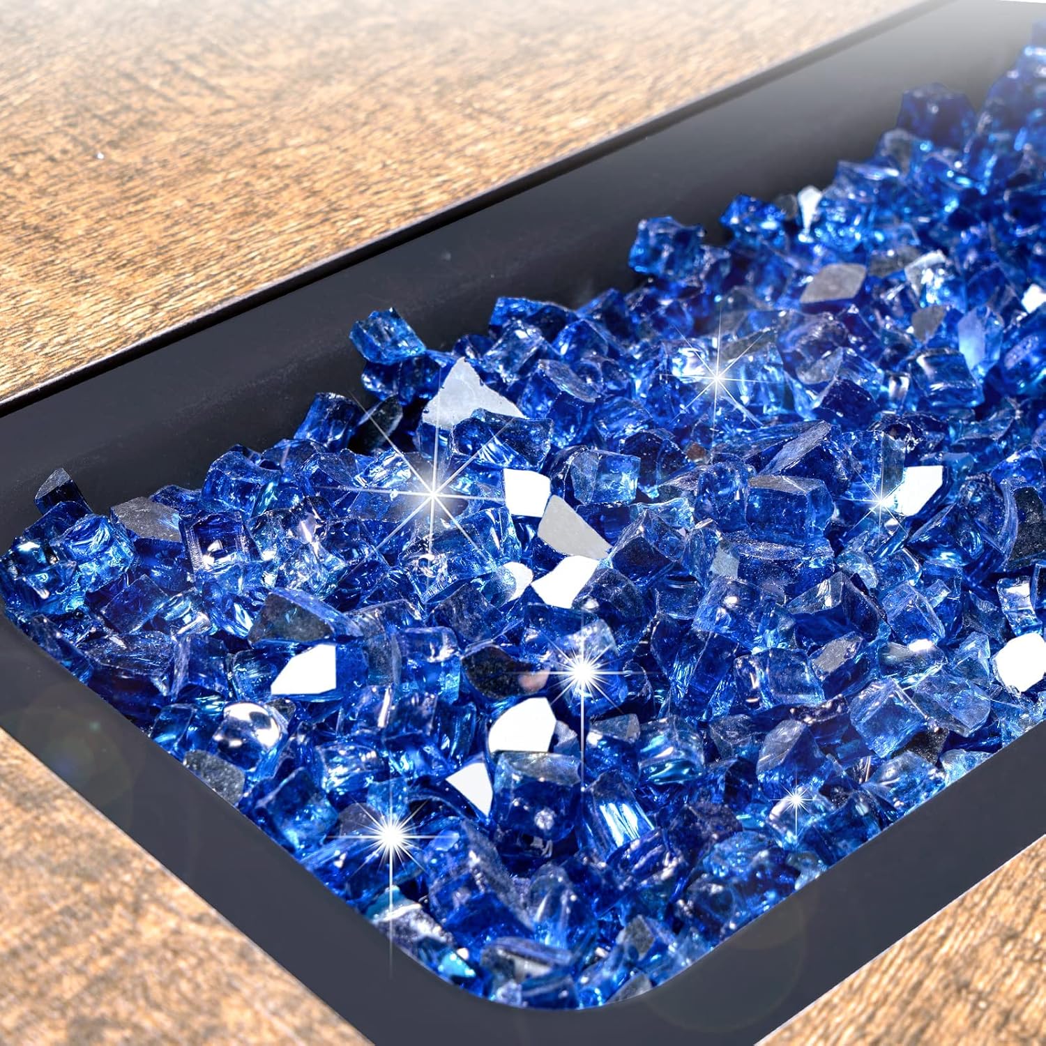 Detalle de GASPRO 00ACA031_AM02US09 20 lb Reflective Fire Glass, Cobalt Blue, 1/2-Inch