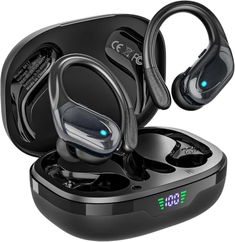 Detalle de HAOYUYAN BX17 Wireless Earbuds: Sport-Ready, IPX7, 80-Hour Playtime with LED Display