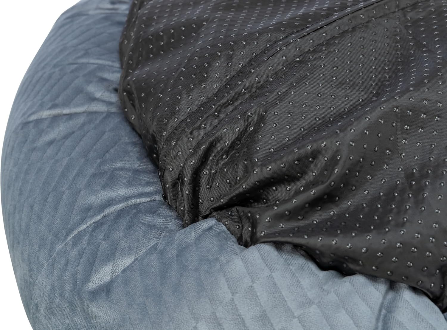 Detalle de TRIXIE Panier pour Chien Alena Ø60 cm – Panier Rond Douillet Bleu-Gris, Housse Lavable