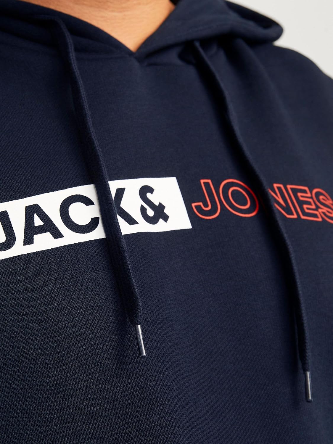 Detalle 2 de JACK & JONES Jjecorp sweat à capuche homme en coton/polyester (navy blazer) avec logo