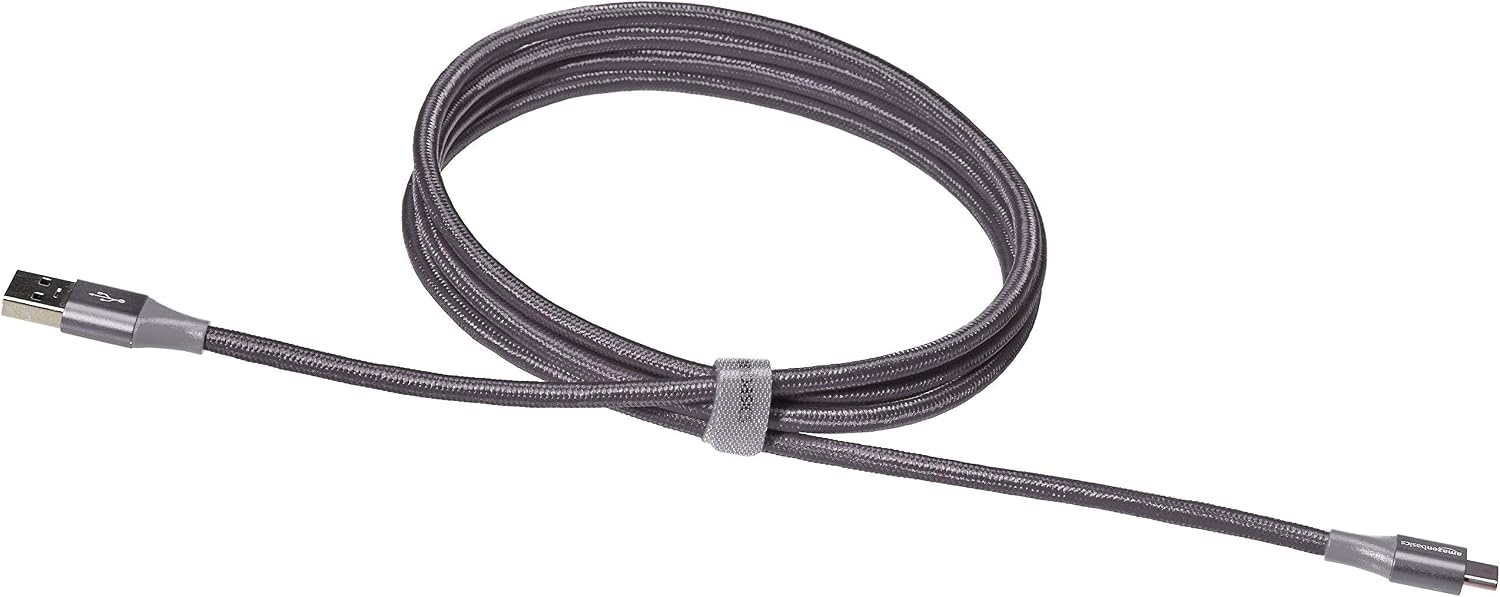 Detalle 2 de Amazon Basics Cable USB-C a USB-A 3.1 Gen 1 ⚡ 1.8 m gris