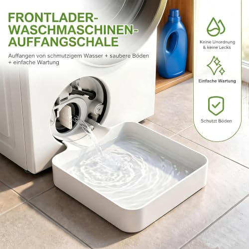 Detalle de FLYGRRIV Auffangschale für Waschmaschinen – universell passende Auffangwanne aus PP