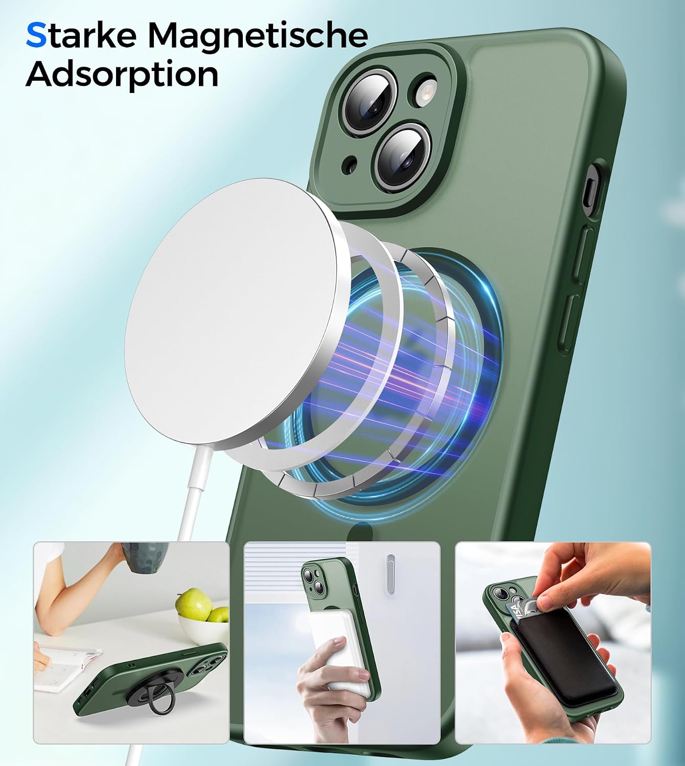 Detalle de Natiiozie Cover Magnetica iPhone 15 6.1"