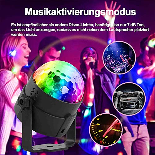 Detalle 2 de Luzes de discoteca SEBRUANC LED RGB 3W con sonido activado