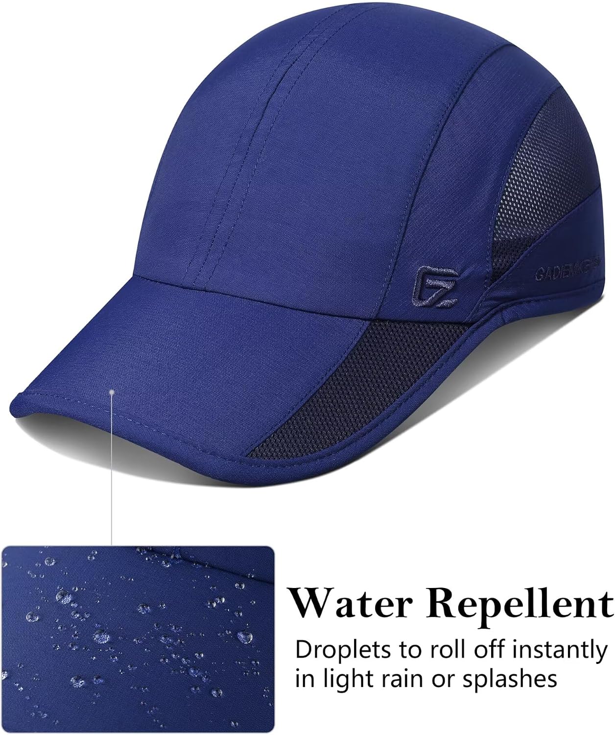 Detalle de GADIEMKENSD Unstructured Quick Dry Sports Cap – atmungsaktive Outdoor-Mütze mit UPF 50+ für Damen & Herren