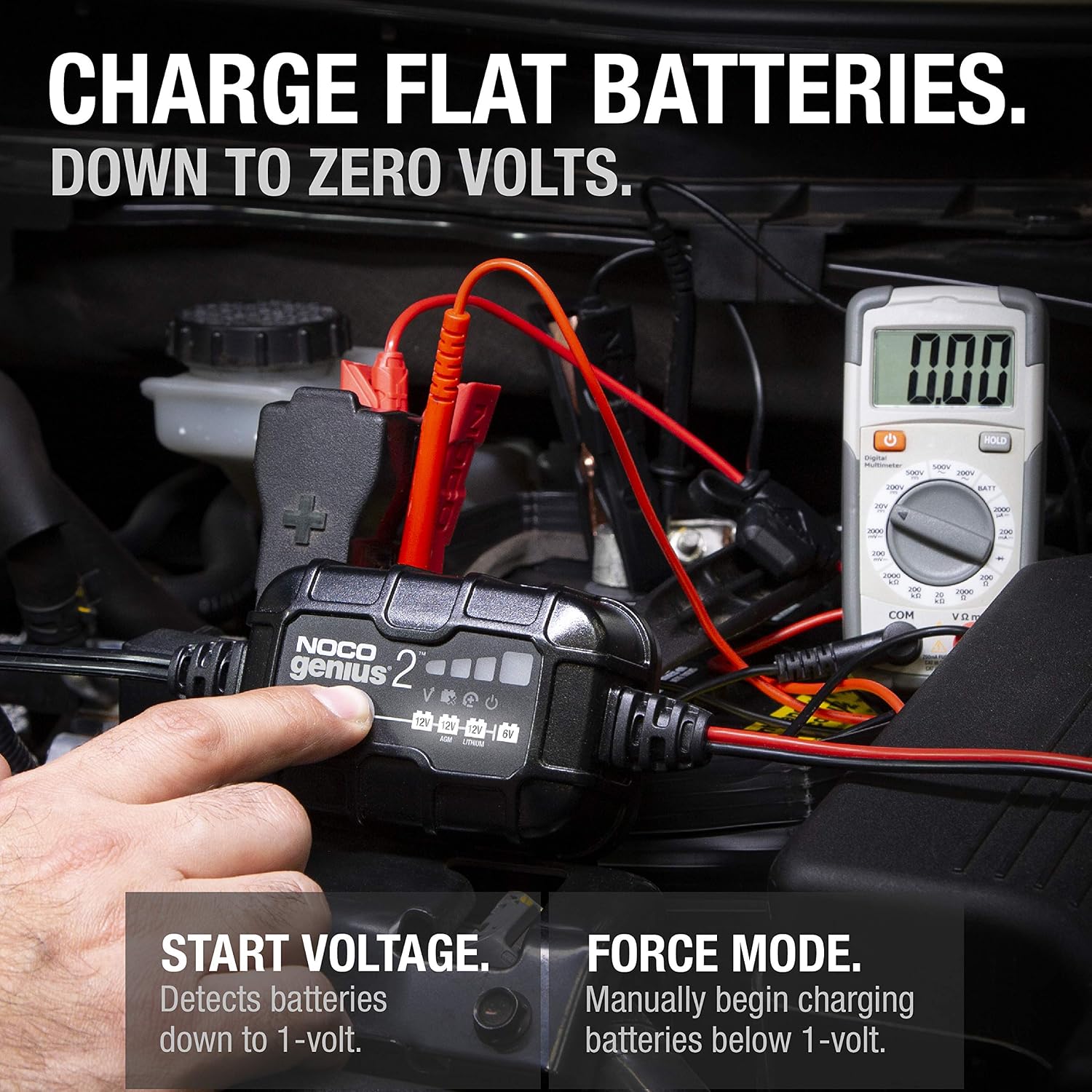 Detalle de NOCO GENIUS2UK 2A Smart Battery Charger & Maintainer (6V/12V)