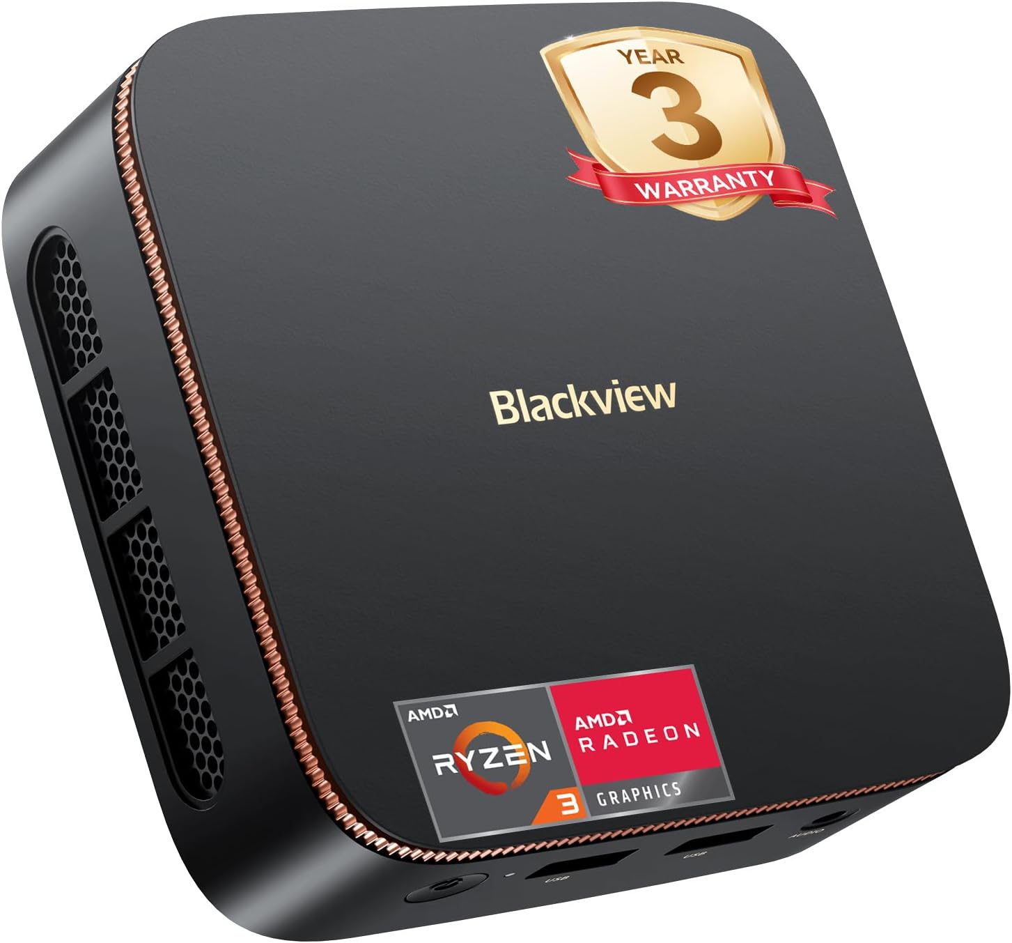 Detalle de Blackview MP20 Mini PC (Win 11 Pro, AMD Ryzen) with 16GB RAM and 512GB SSD, VESA mountable