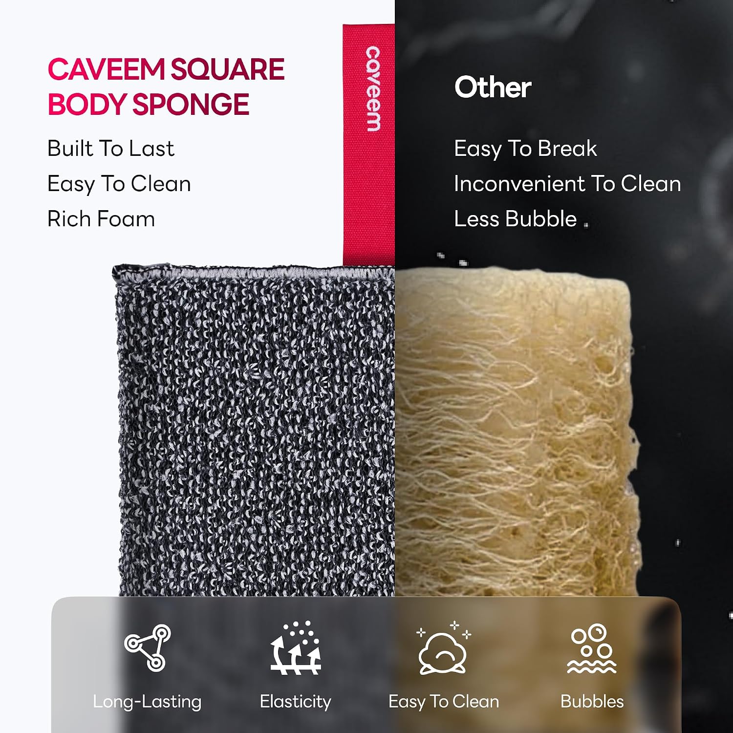 Detalle de Caveem Exfoliating Body Scrubber 2-Pack