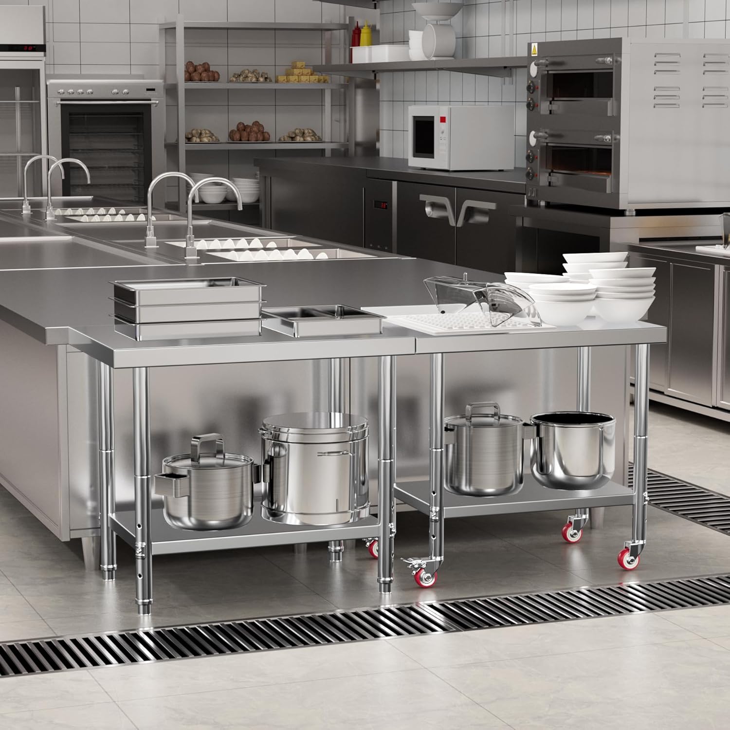 Thumbnail 1 de KUARBARR Stainless Steel Prep Table 24x36