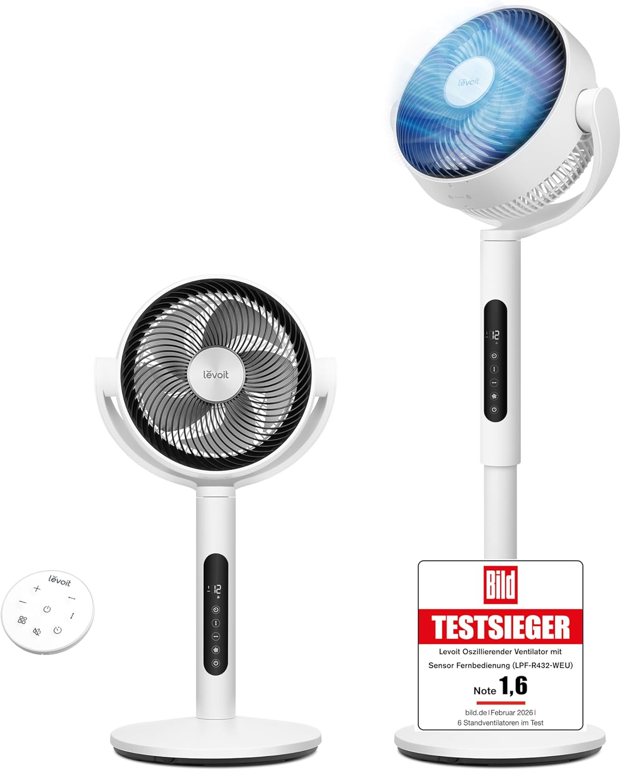 Detalle de LEVOIT DC Standventilator 2465m³/h 🌀