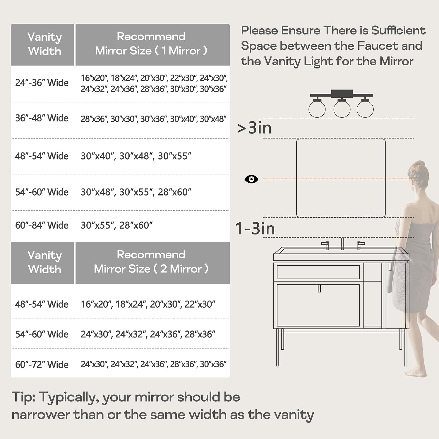 Thumbnail 5 de Minuover Wall Mount Mirror 24x36 in Brushed Black