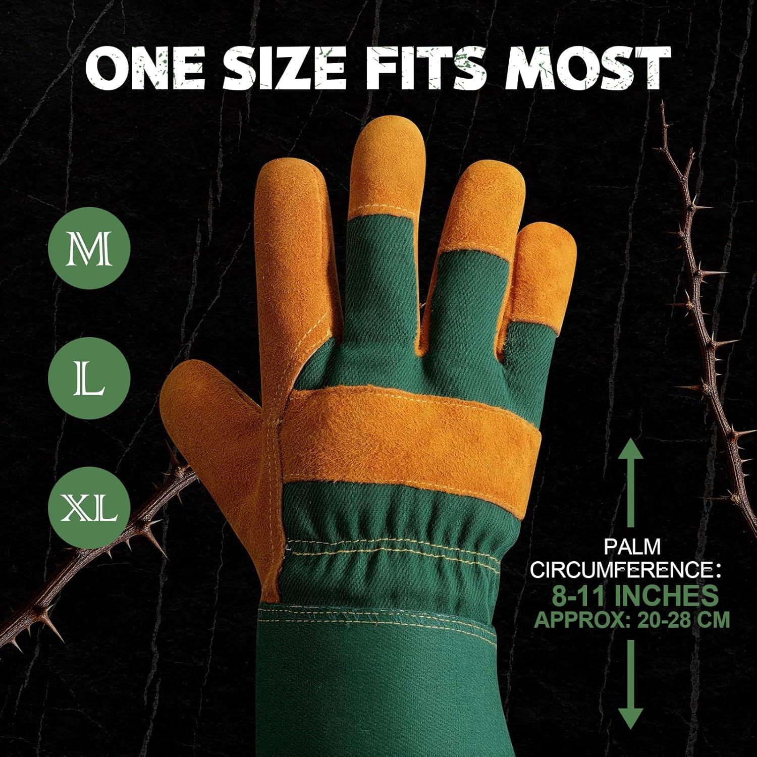 Thumbnail 2 de Houbobo Heavy-Duty Leather Gardening Gloves for Men