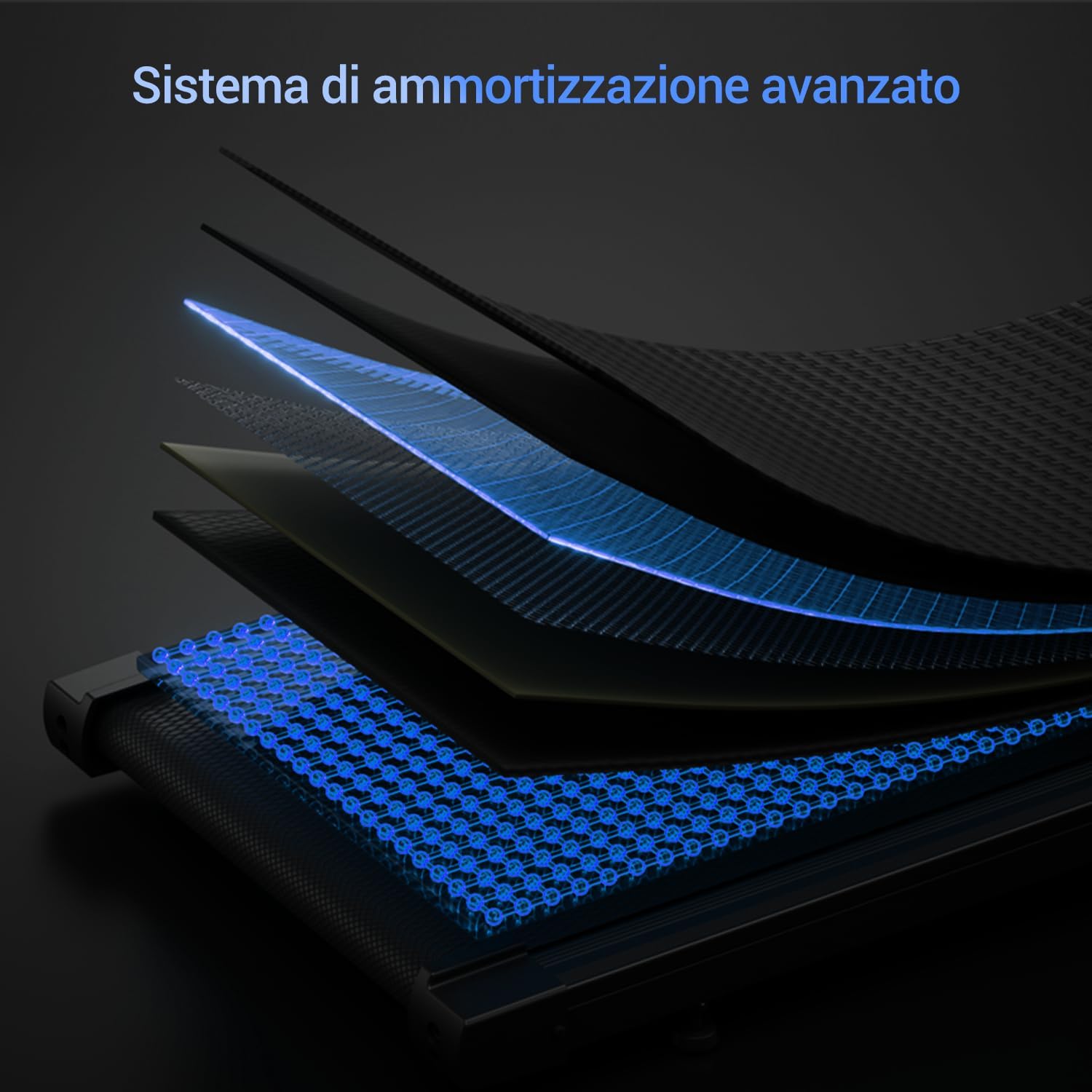 Detalle de UMAY Tapis Roulant Salvaspazio con Inclinazione 15% — Motore 3.0 HP, 97x40 cm, Display LED