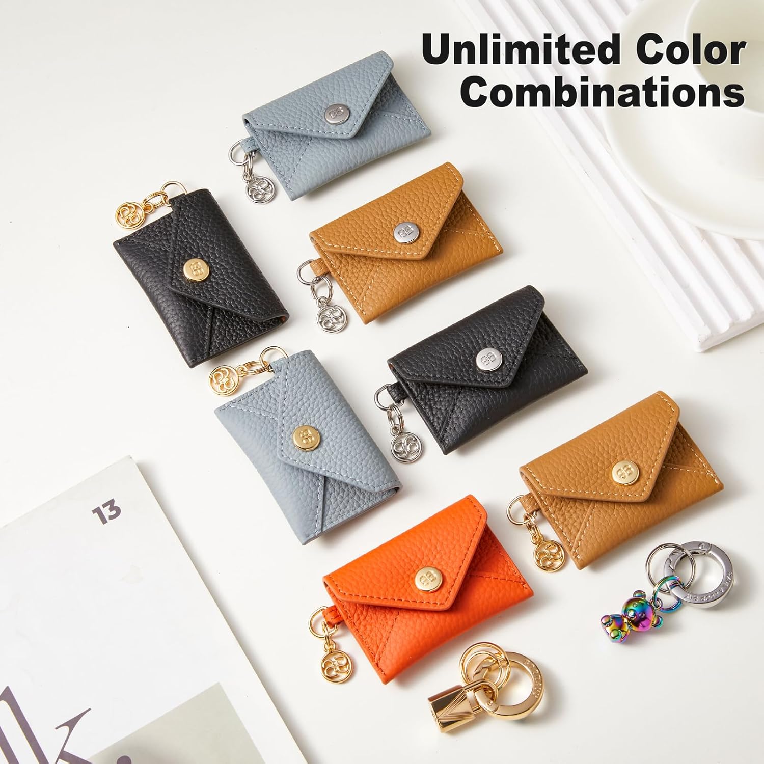 Thumbnail 6 de GOODAYY Genuine Leather Mini Coin Pouch with Spring Ring – Compact, versatile accessory