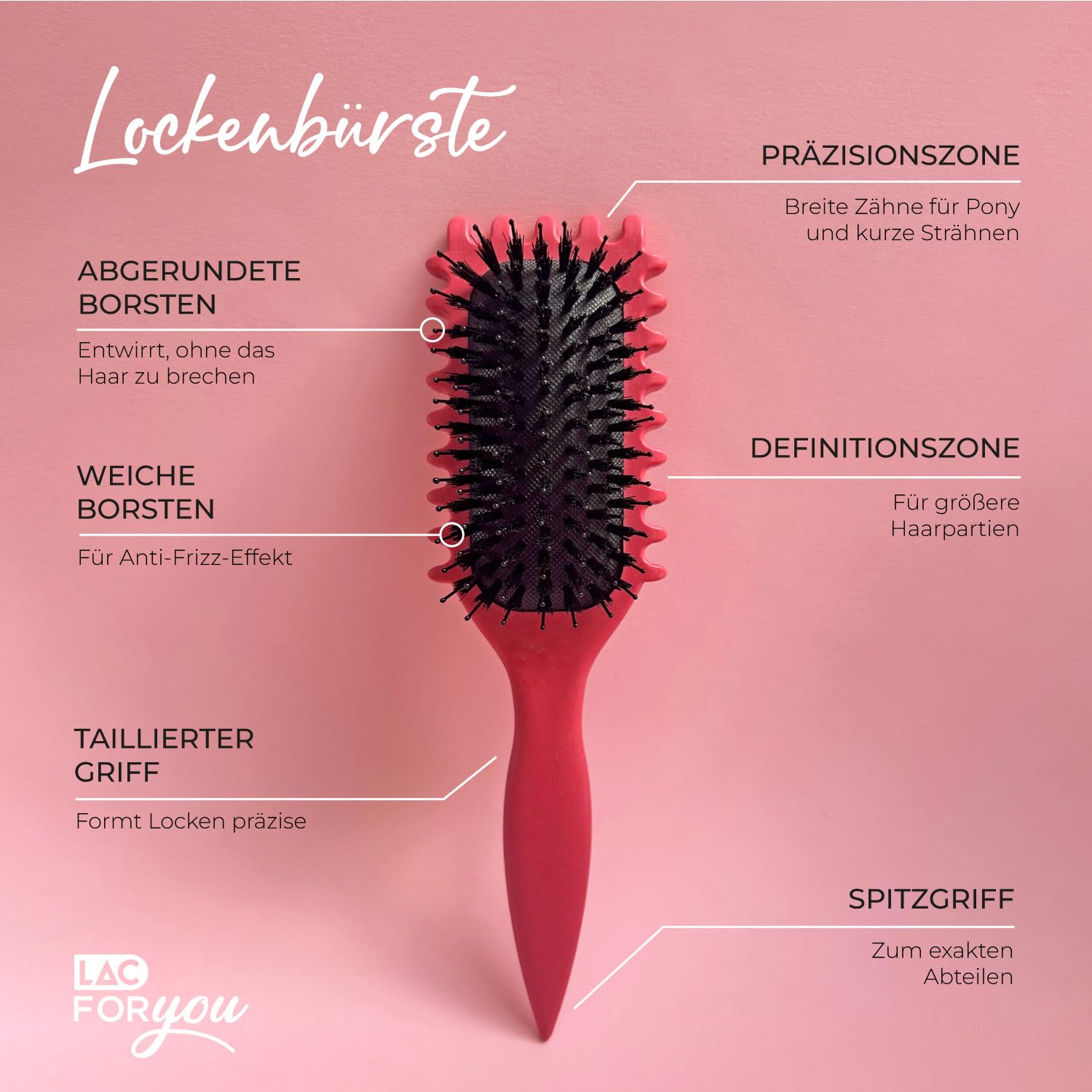 Thumbnail 1 de LAC FOR YOU Lockenbürste Rib – Curly Hair Brush für Bounce-Locken (hellblau)