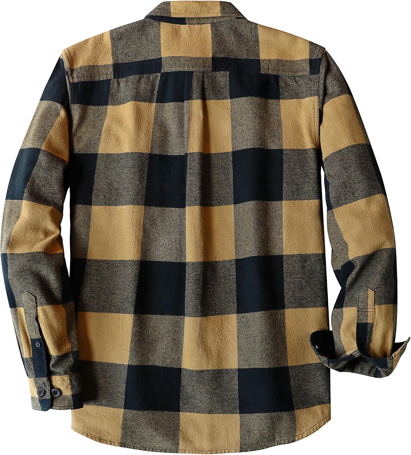 Detalle de Dubinik 6 oz Flanellhemd Herren – kariertes Langarmhemd mit Button-Down, Regular Fit