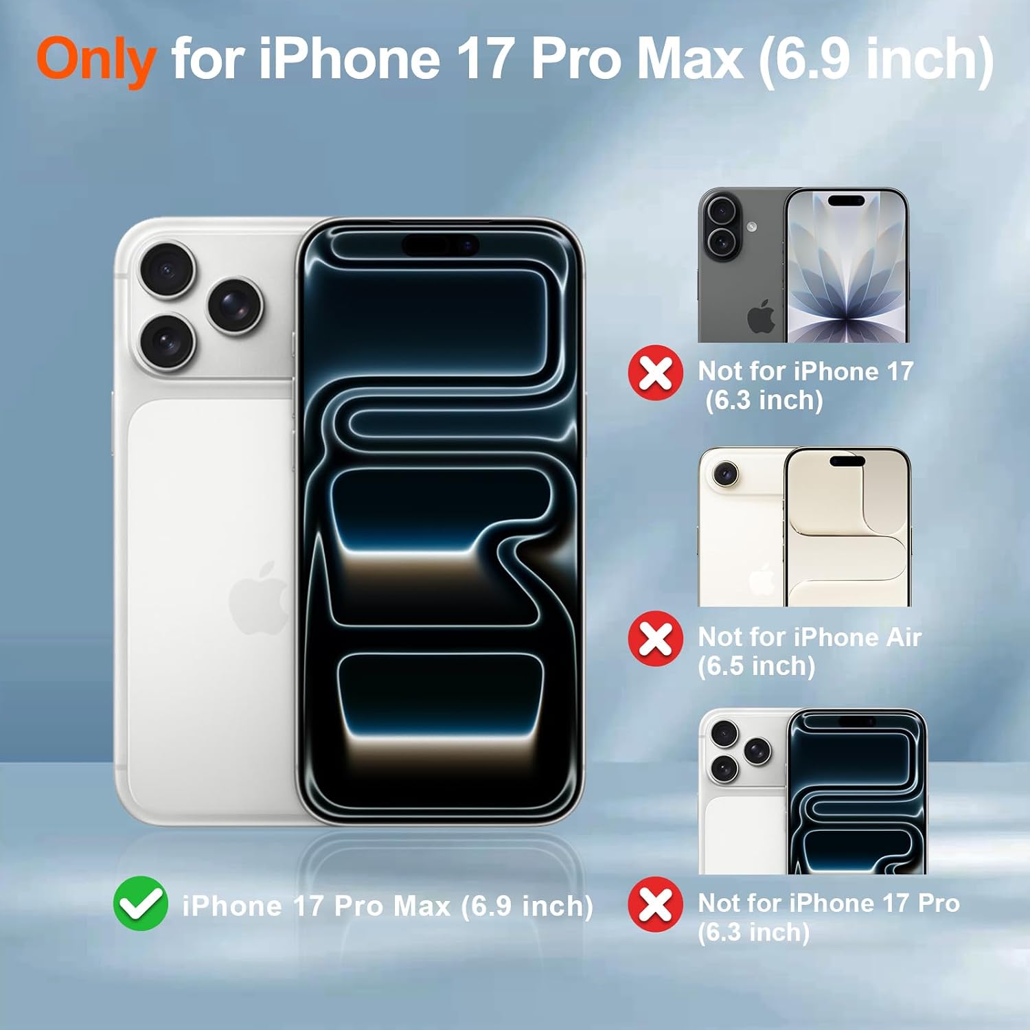 Detalle de SUPFINE Magnetic Case for iPhone 17 Pro Max — MagSafe Compatible, with 9H Screen Protector & Full Camera Protection